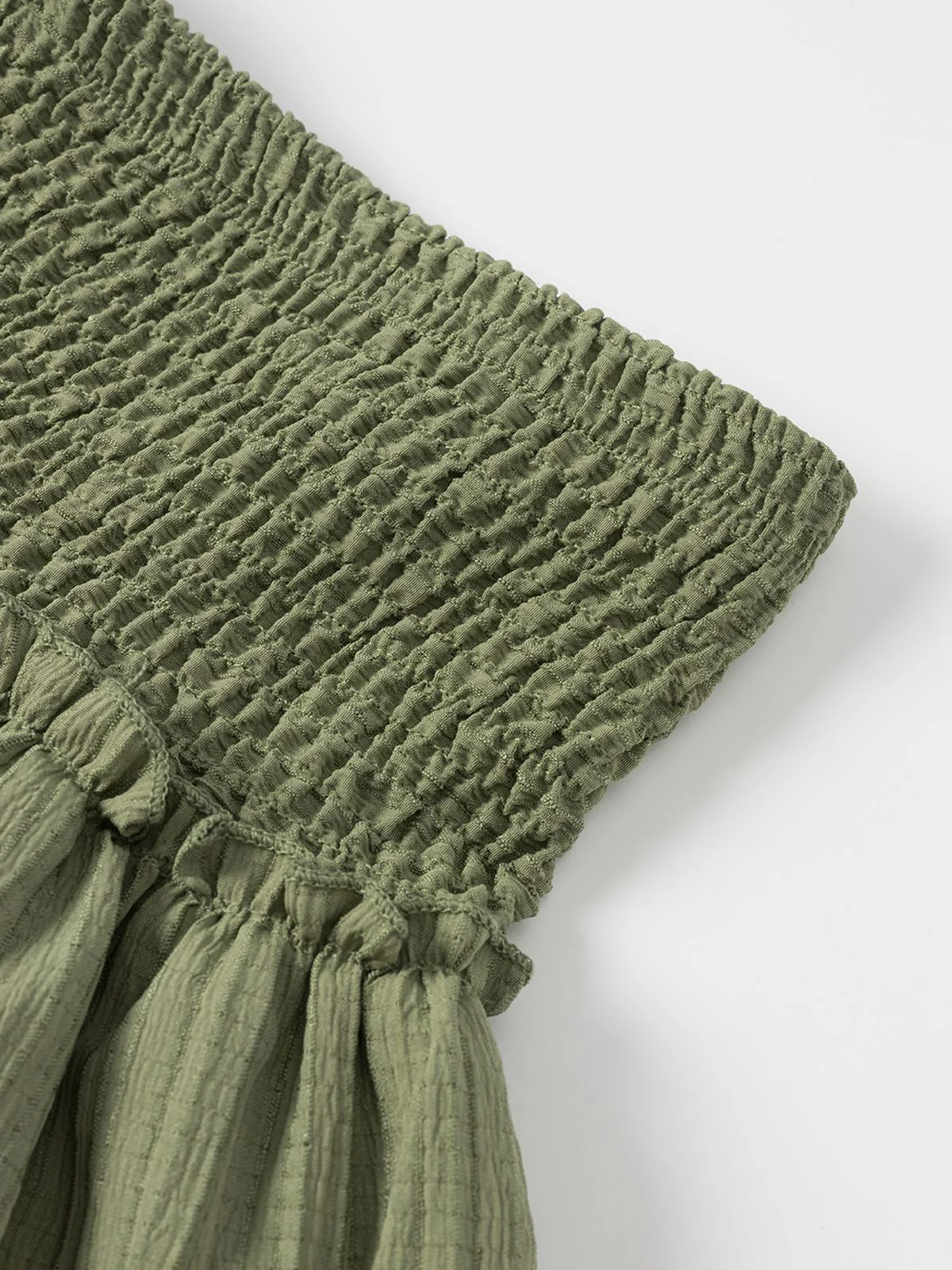 Green 1960s Solid Elastic Waist Cake Skirt - Image 4