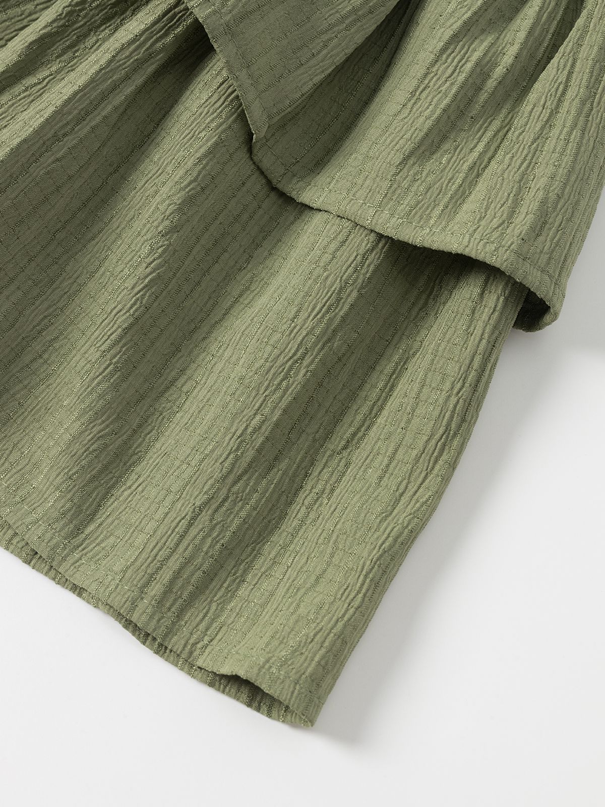 Green 1960s Solid Elastic Waist Cake Skirt - Image 6