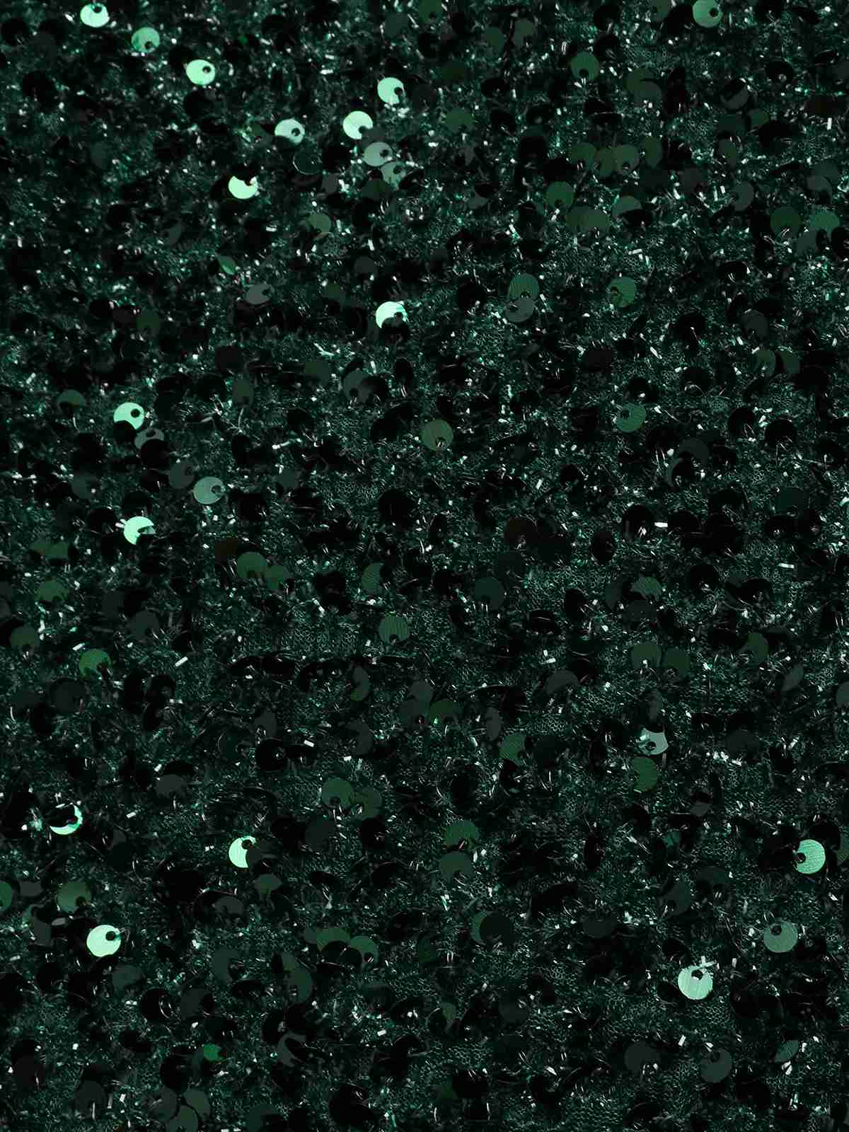 Green 1960s V-Neck Sequined Pencil Dress - Image 4