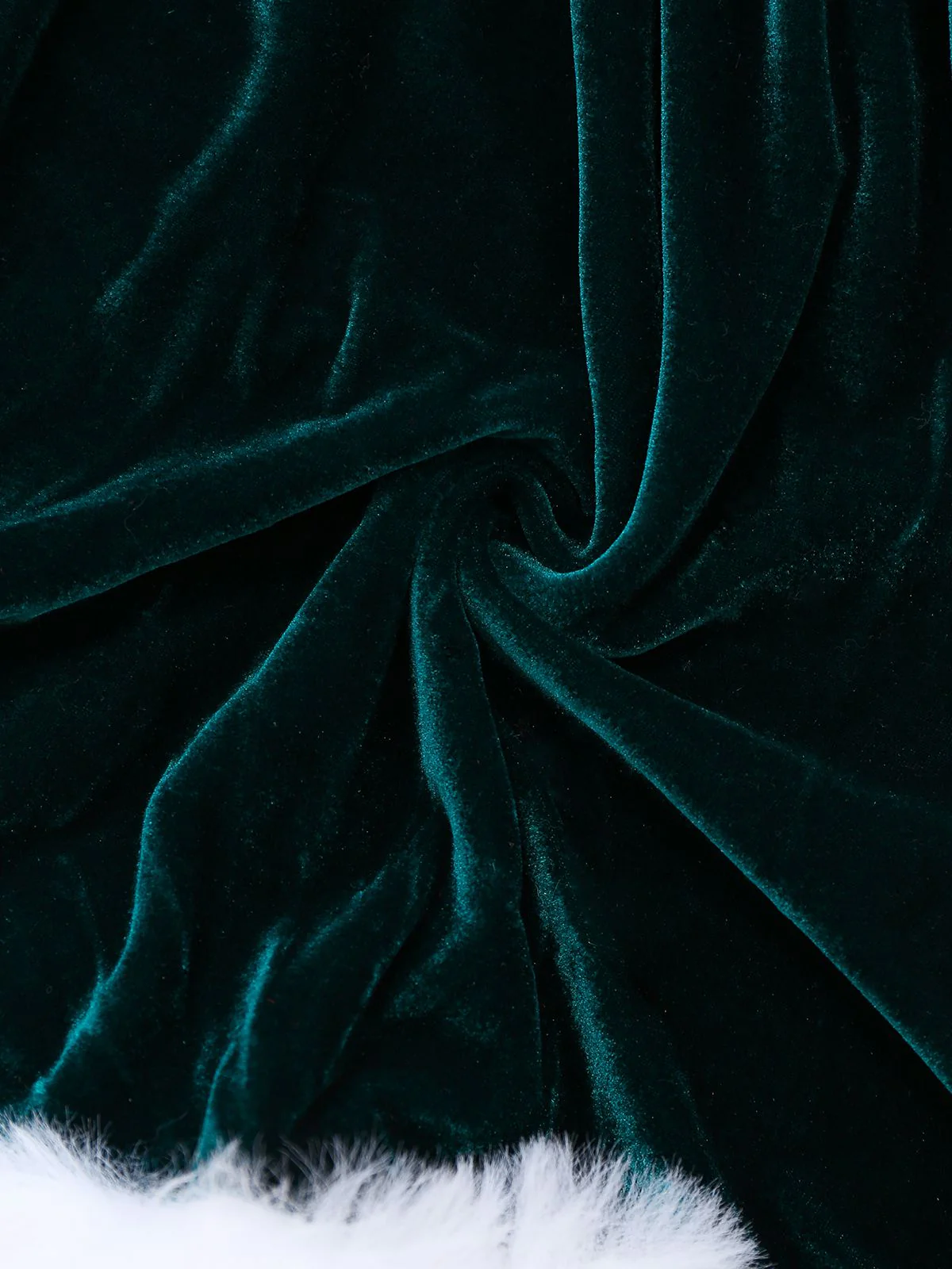 Green 1960s Velvet Fringe Strapless Mini Dress - Image 6