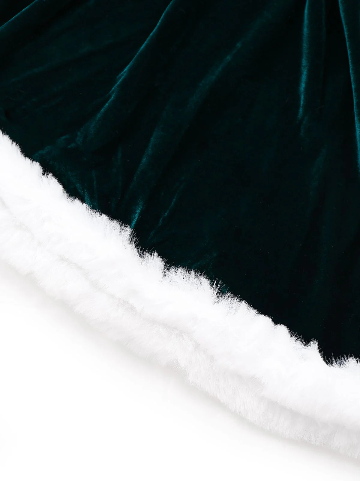 Green 1960s Velvet Fringe Strapless Mini Dress - Image 7