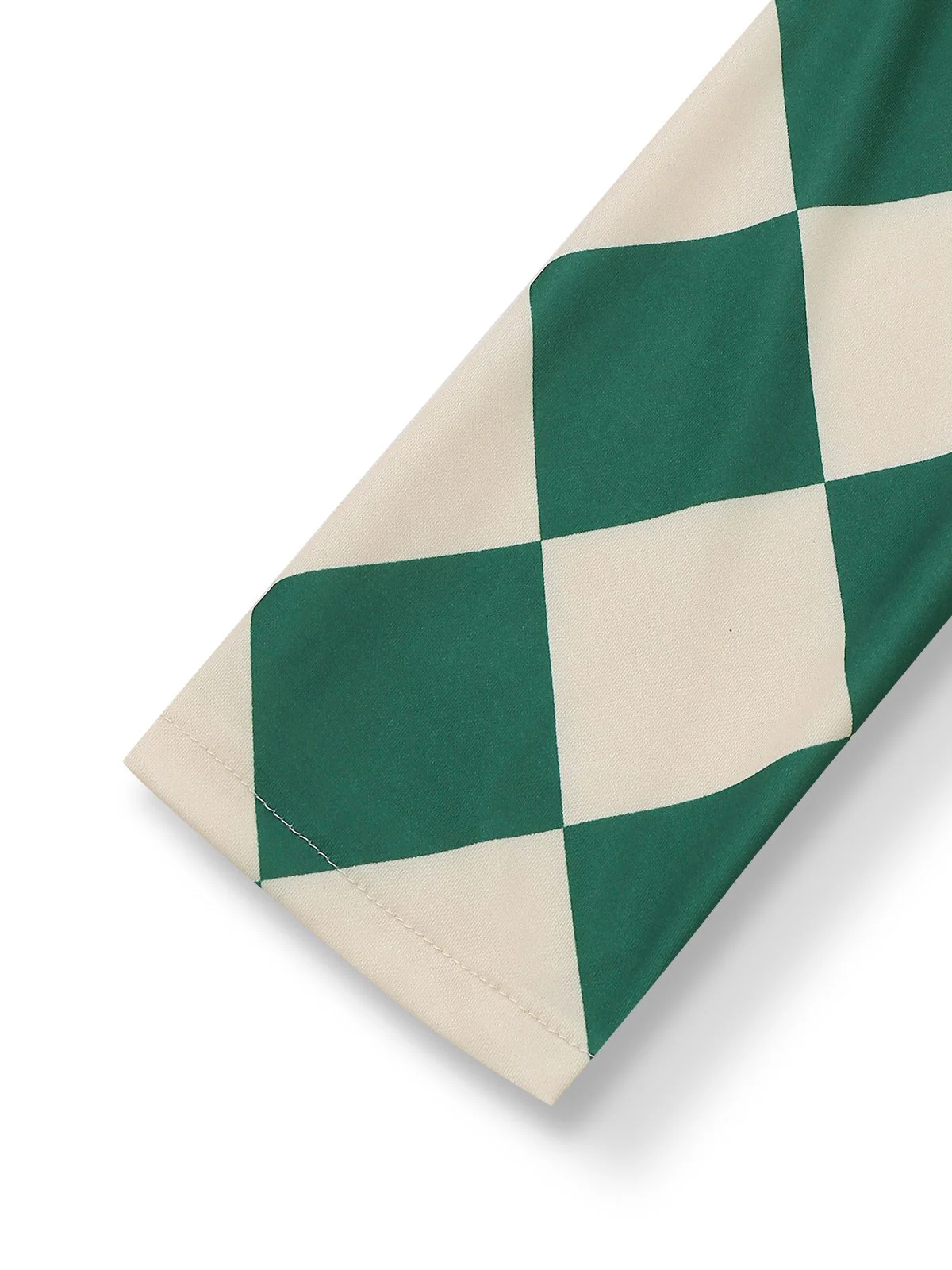 Green 1970s Argyle Fishtail Dress With Tie - Image 5