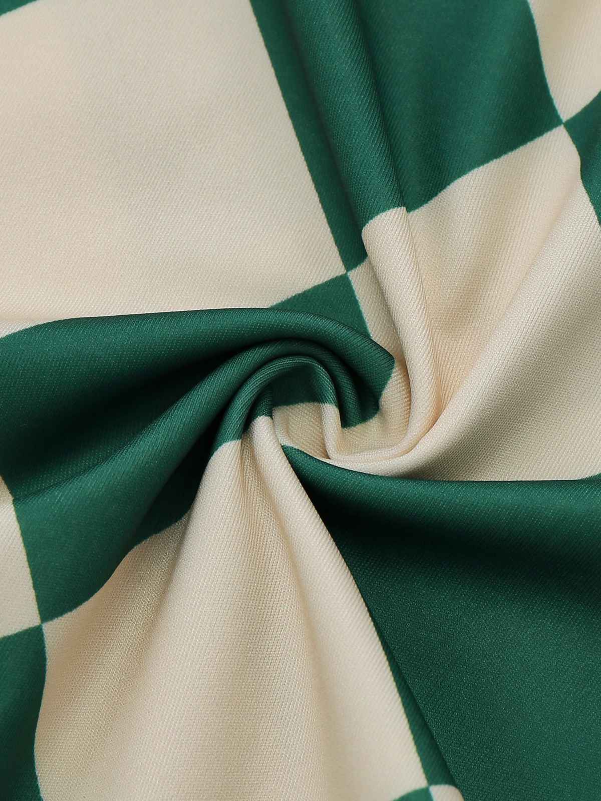 Green 1970s Argyle Fishtail Dress With Tie - Image 6