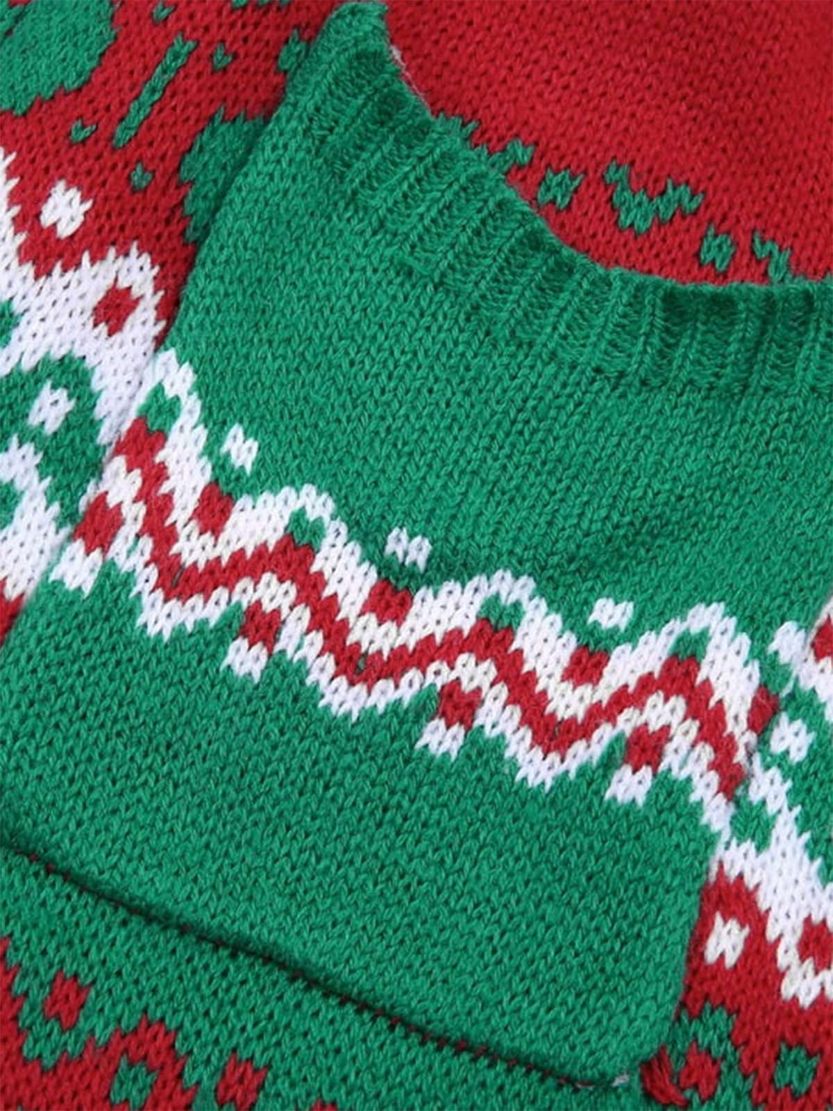 Green 1970s Happy Christmas Straps Knitted Jumpsuit - Image 7