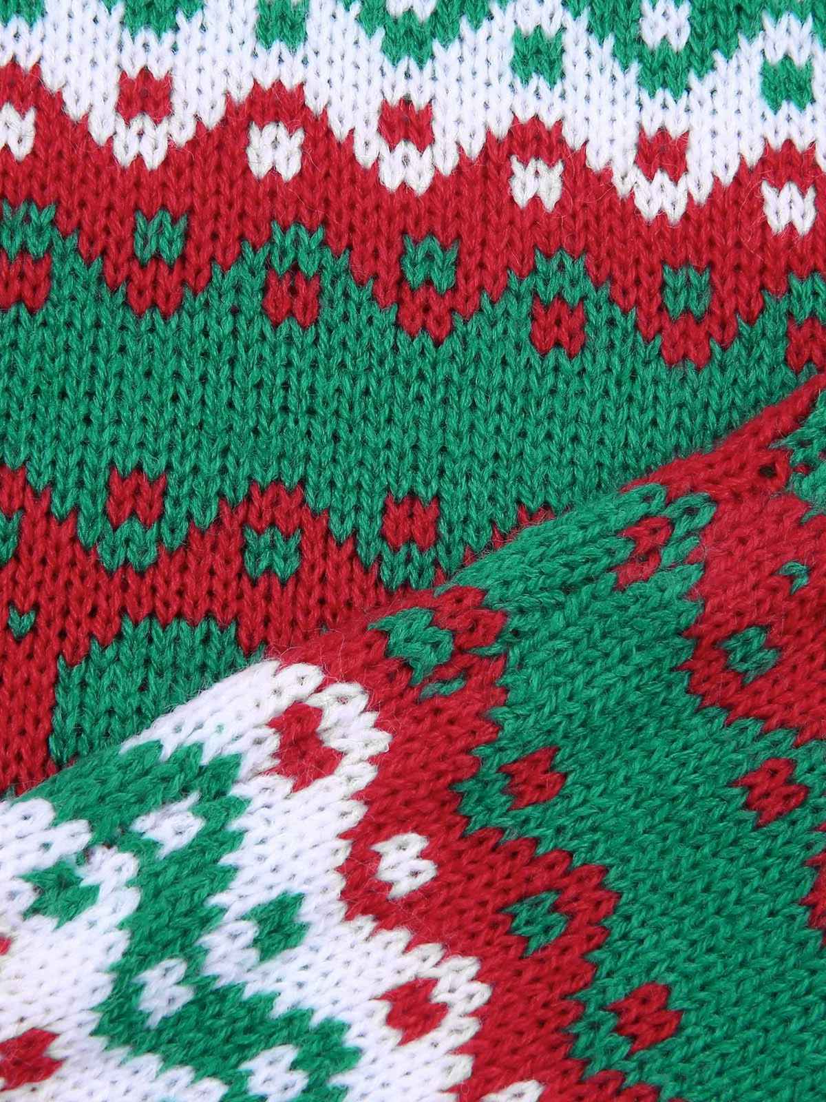 Green 1970s Happy Christmas Straps Knitted Jumpsuit - Image 8