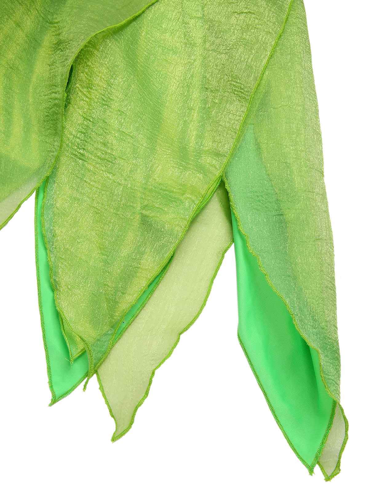 Green 1970s Tinker Bell Fairy Petal Hem Mini Dress - Image 8