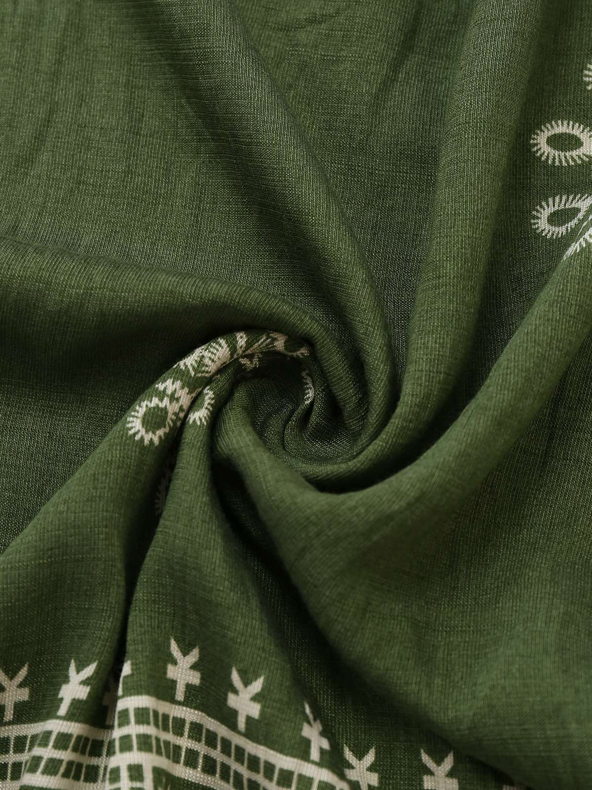 Green 1970s Wide-Legs Bohemian Bandeau Jumpsuit - Image 6