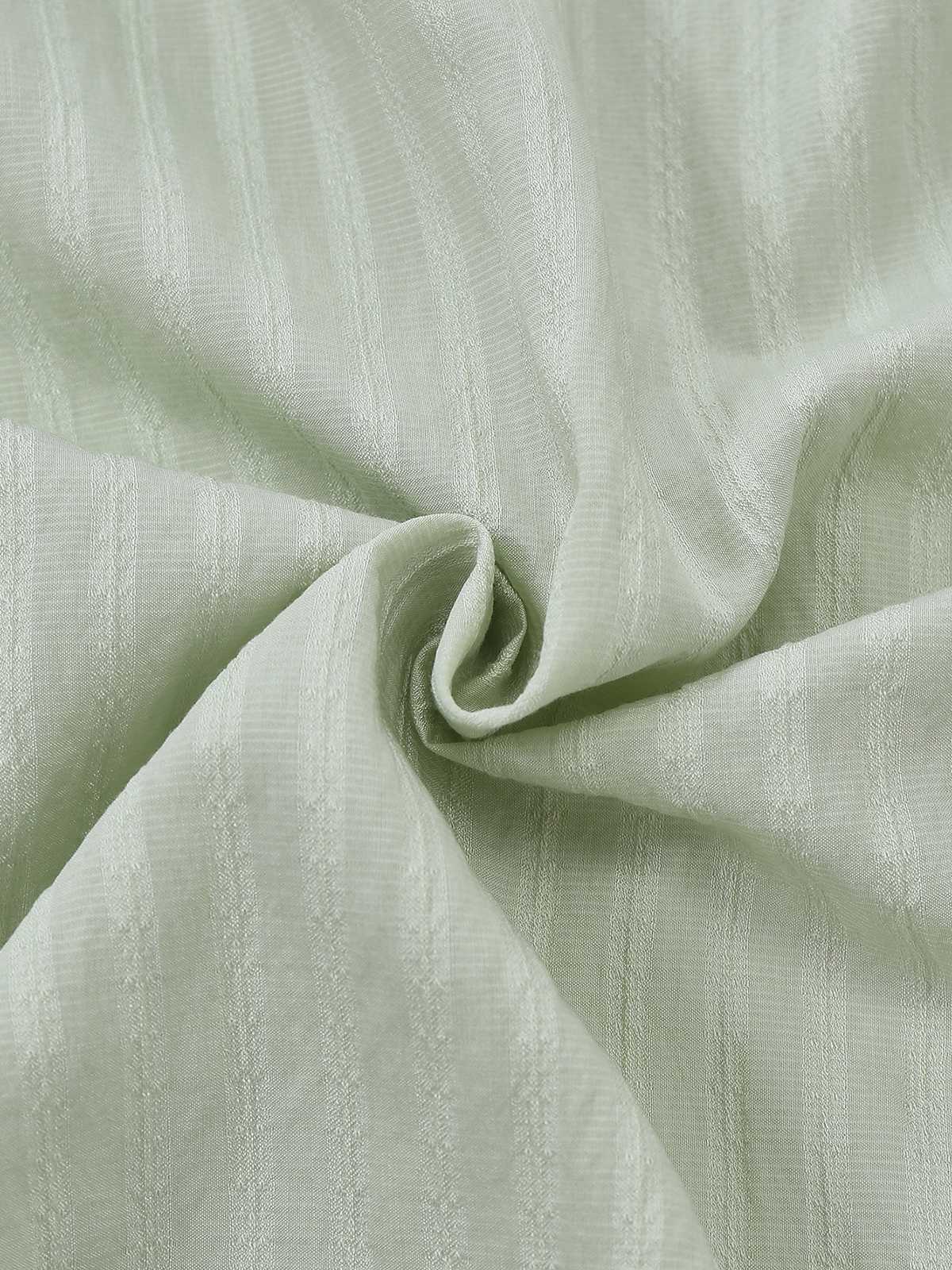 Green 1980s Tie-Neck Puff Sleeve Blouse - Image 5