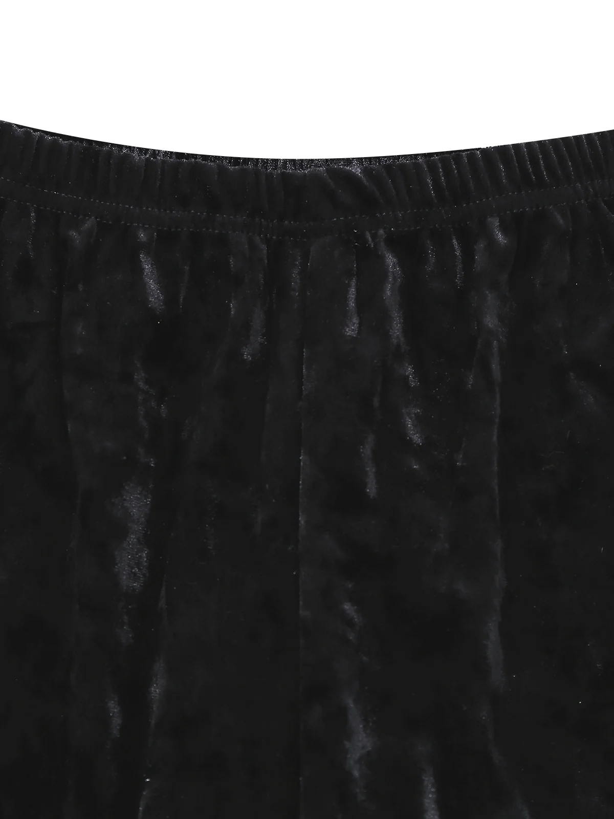 Green & Black 1960s Shimmer Velvet Notched Collar Pajama Set - Image 6