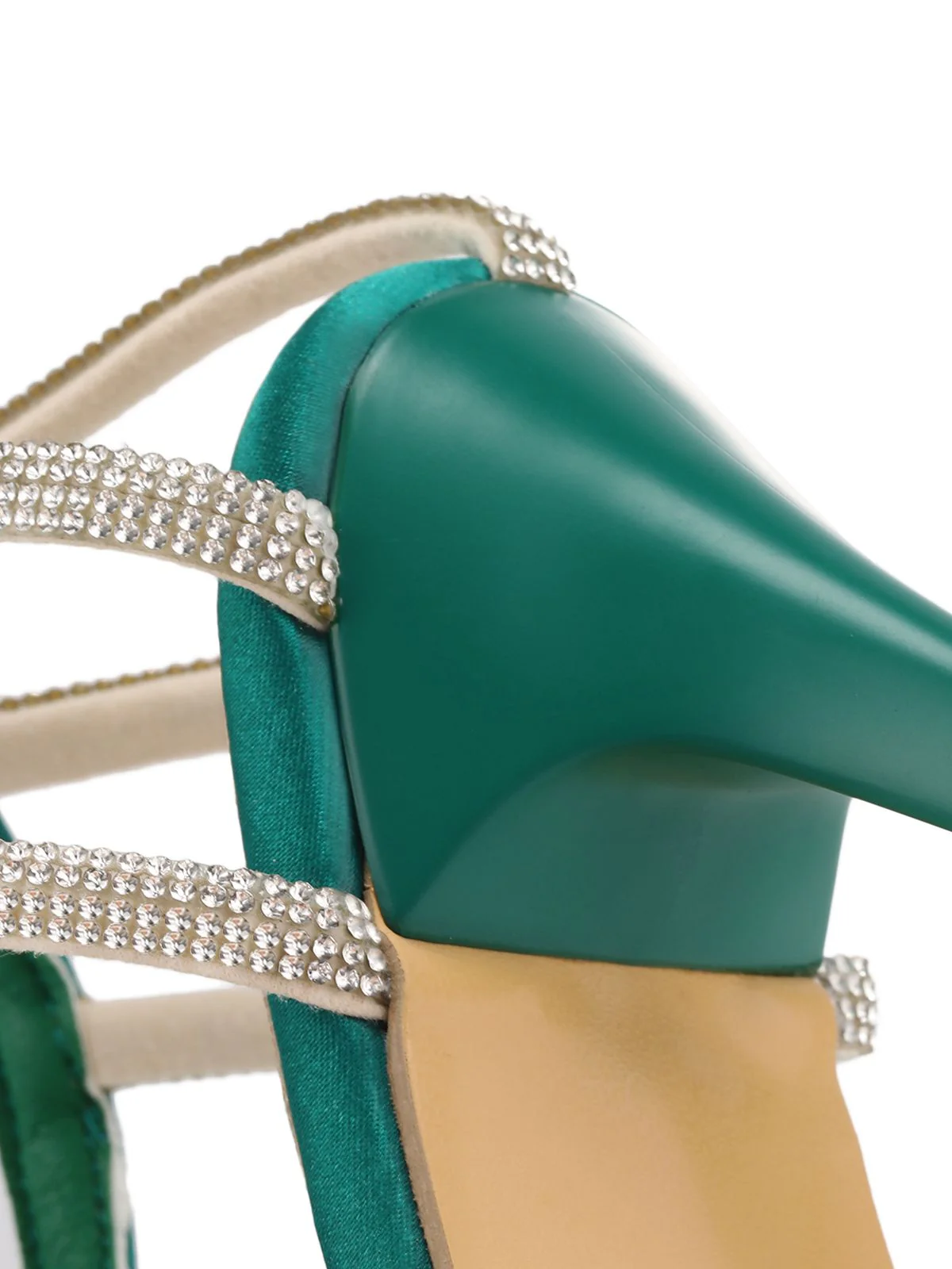 Green Buckle Fish Mouth High Heel Shoes - Image 5