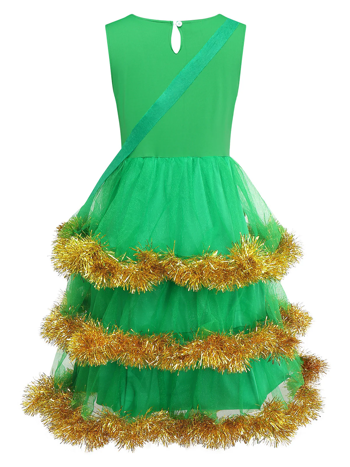 Green Christmas Tree Tiered Dress Set - Image 6