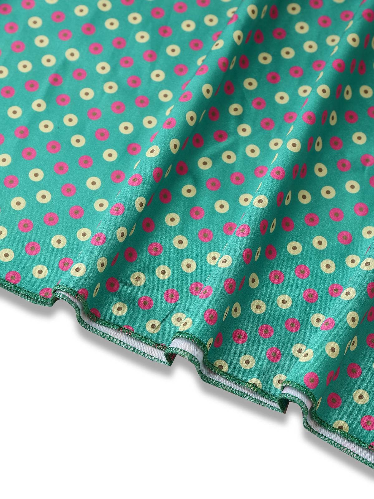 Green Grinch Martha Cosplay Polka Dot Strapless Dress - Image 7