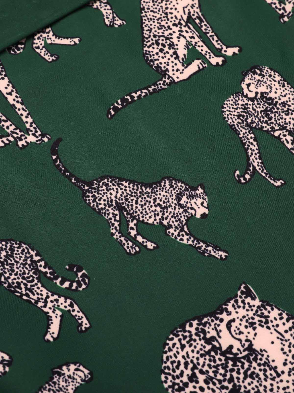 Green 1930s Jaguar Vintage Halter One-piece Swimsuit - Image 6