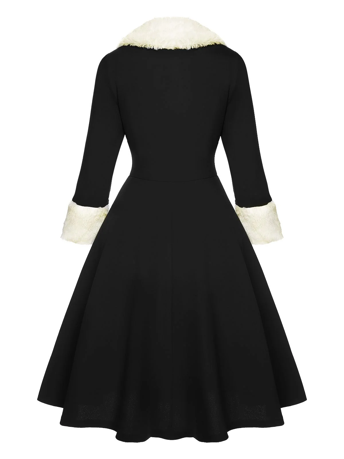 Red & White 1950s Christmas Lapel Dress - Image 7