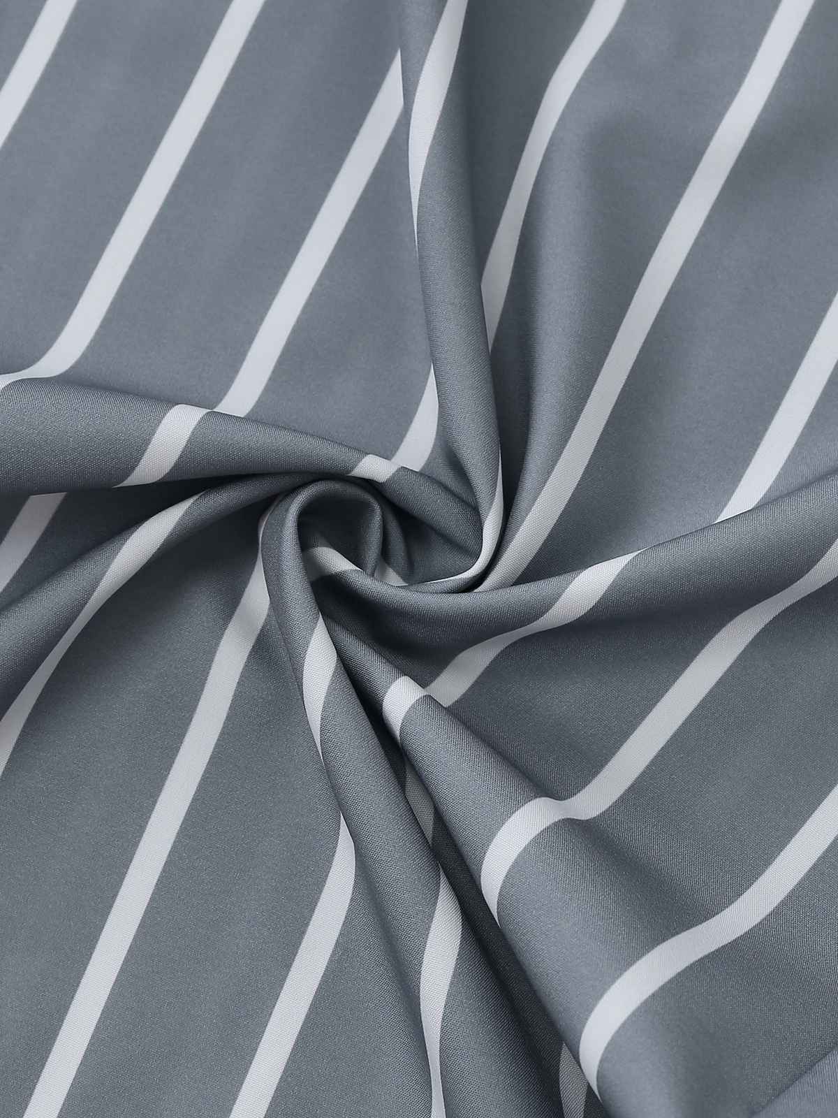 Grey 1930s Strapless Striped Belted Jumpsuit - Image 6
