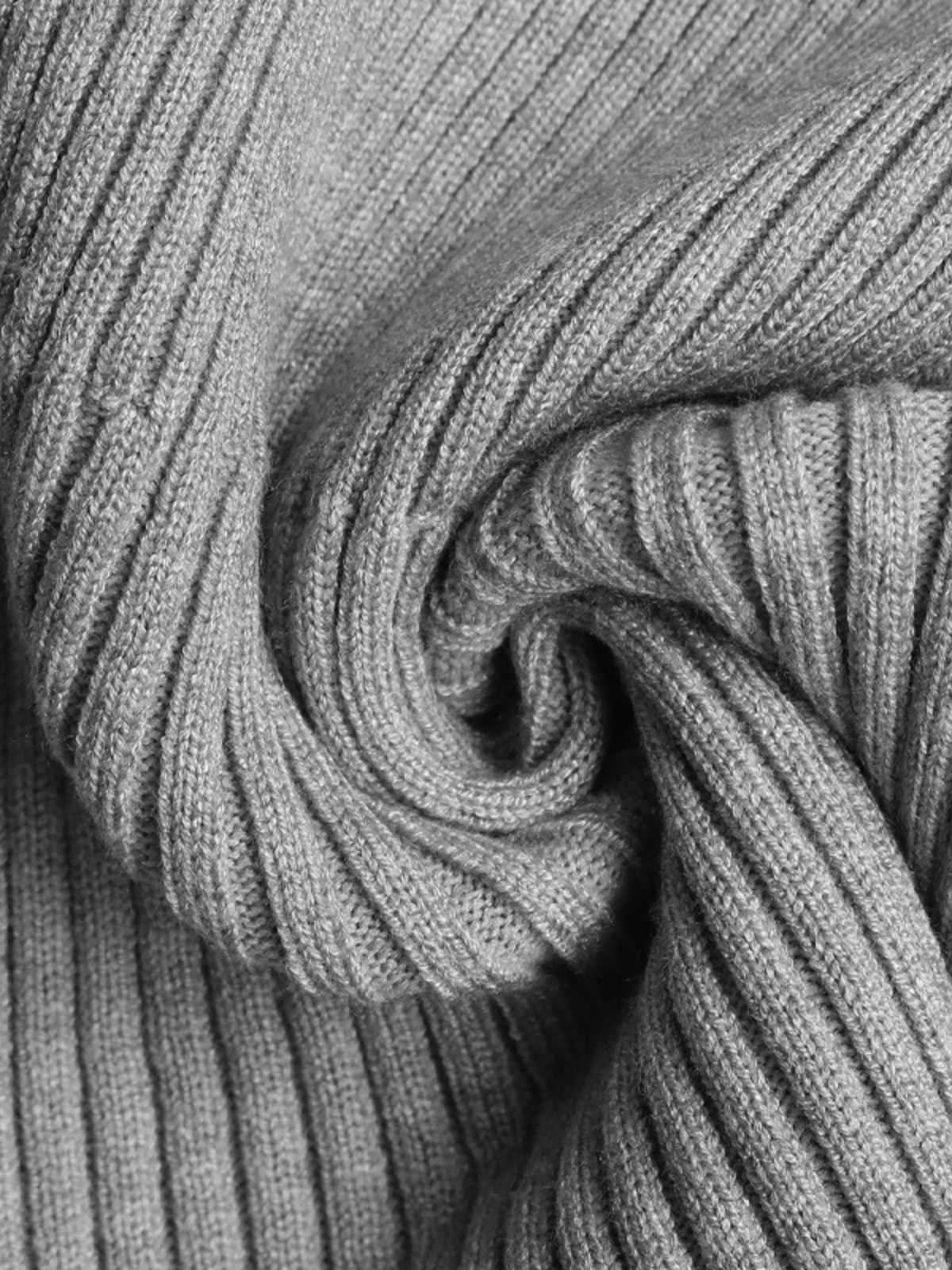 Grey 1950s Off-Shoulder Knitted Top - Image 4