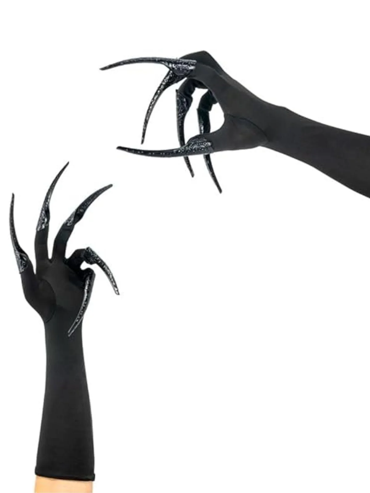 Halloween Black Long Black Claw Gloves - Image 2