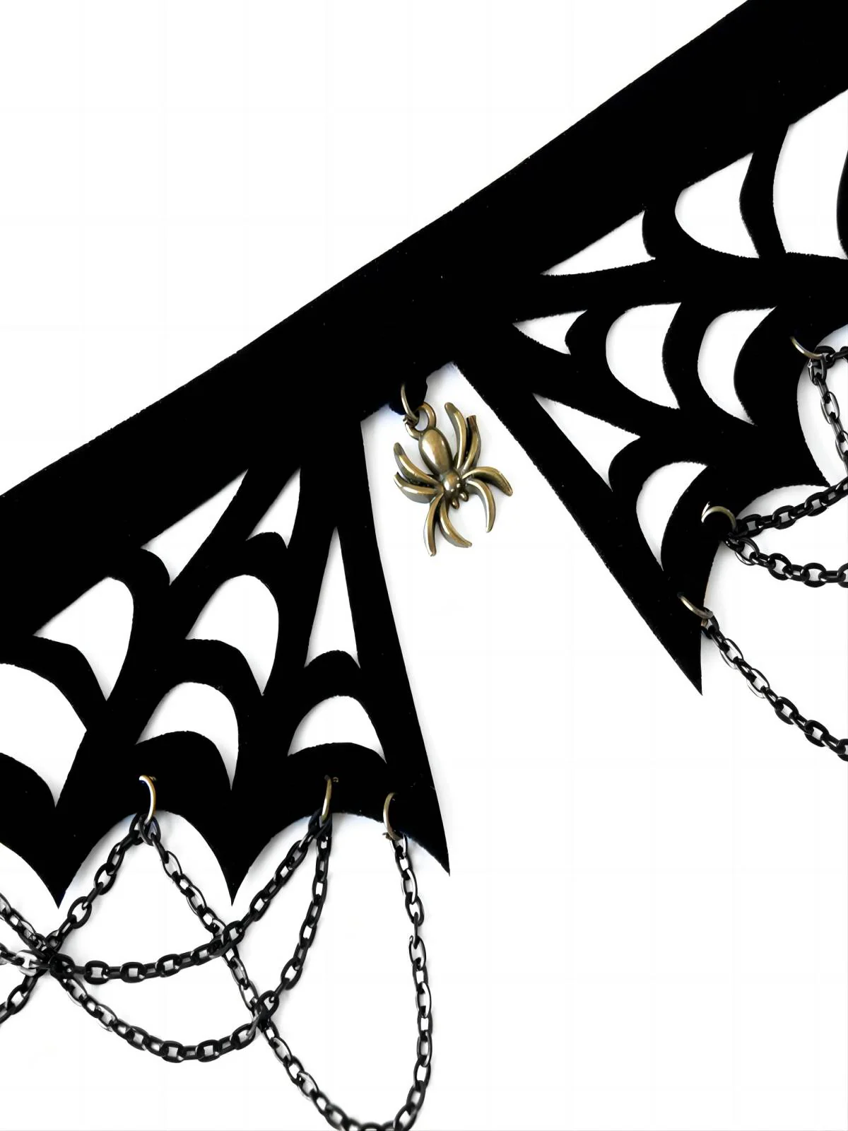 Halloween Black Spider Web Gothic Necklace - Image 2