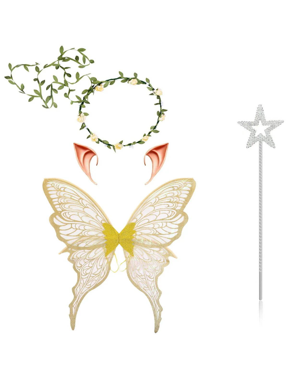 Halloween Magical Fairy Wings Costume Set - Image 2