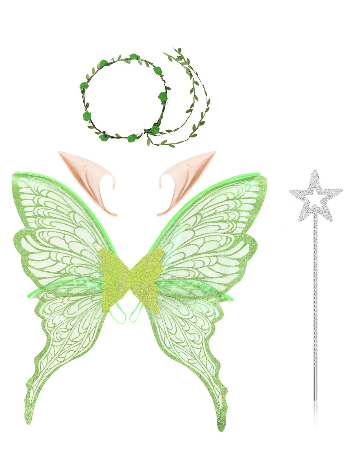 Halloween Magical Fairy Wings Costume Set - Image 3