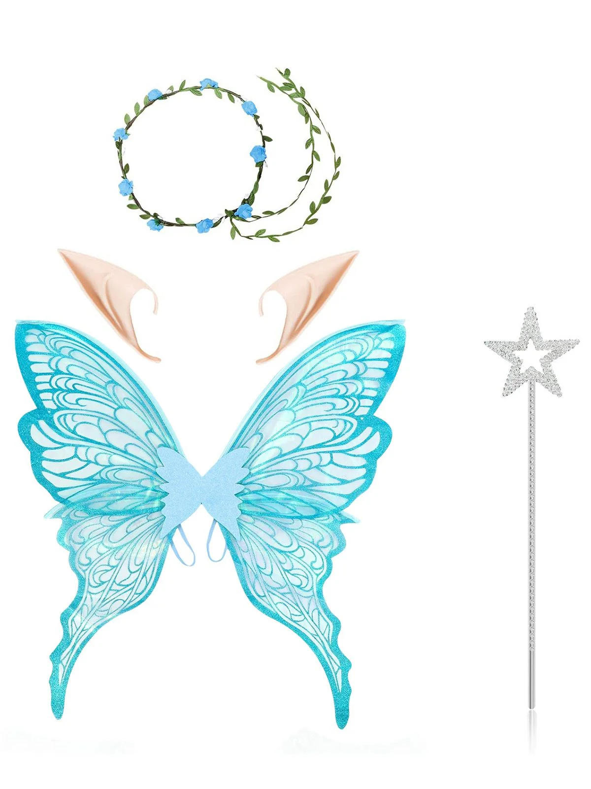 Halloween Magical Fairy Wings Costume Set - Image 6