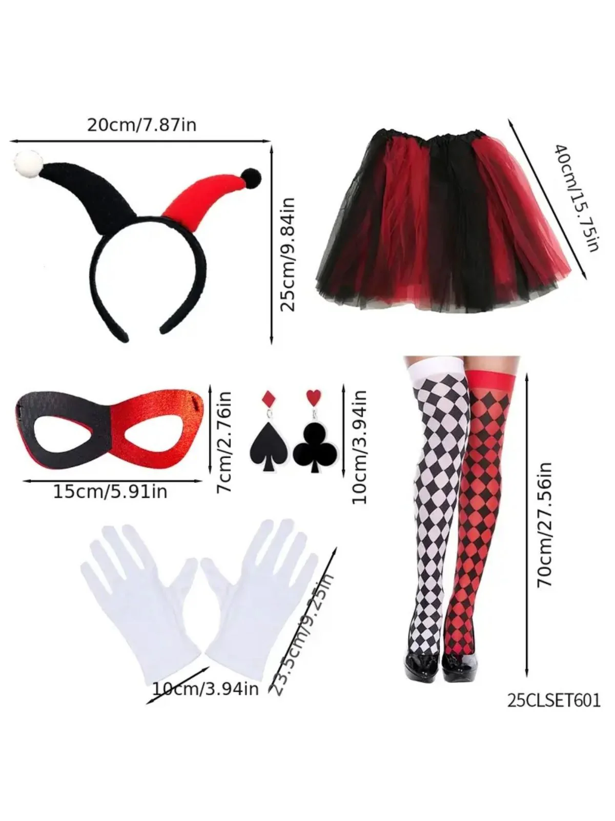 Halloween Clown Costume Accessory Set - Image 4