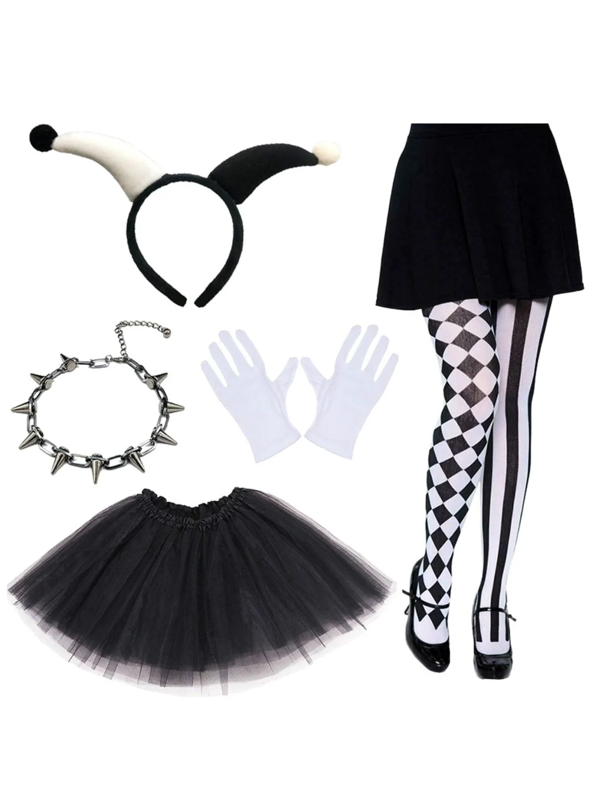 Halloween Clown Costume Accessory Set - Image 5