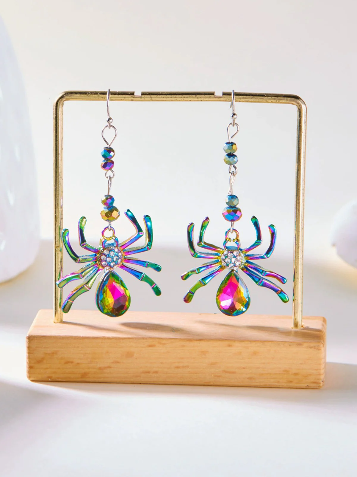 Halloween Colorful Spider Earrings - Image 3