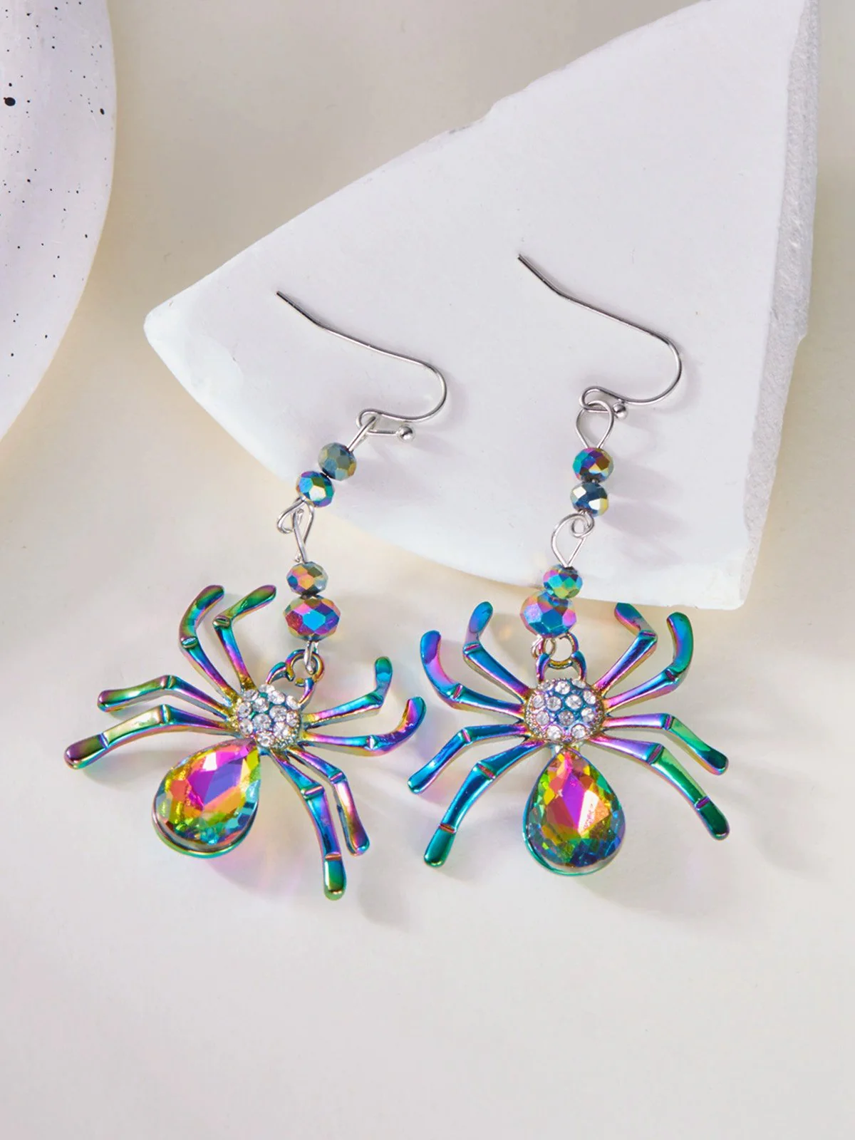 Halloween Colorful Spider Earrings - Image 4