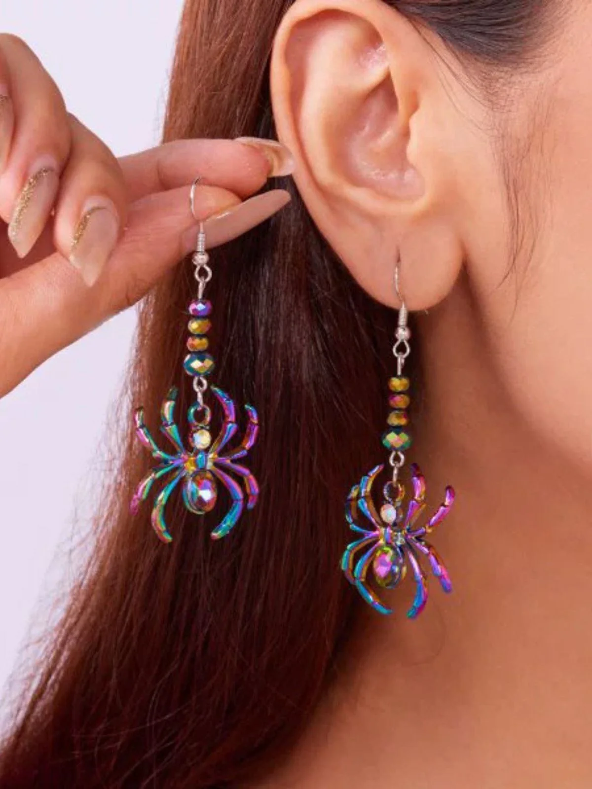 Halloween Colorful Spider Earrings - Image 6