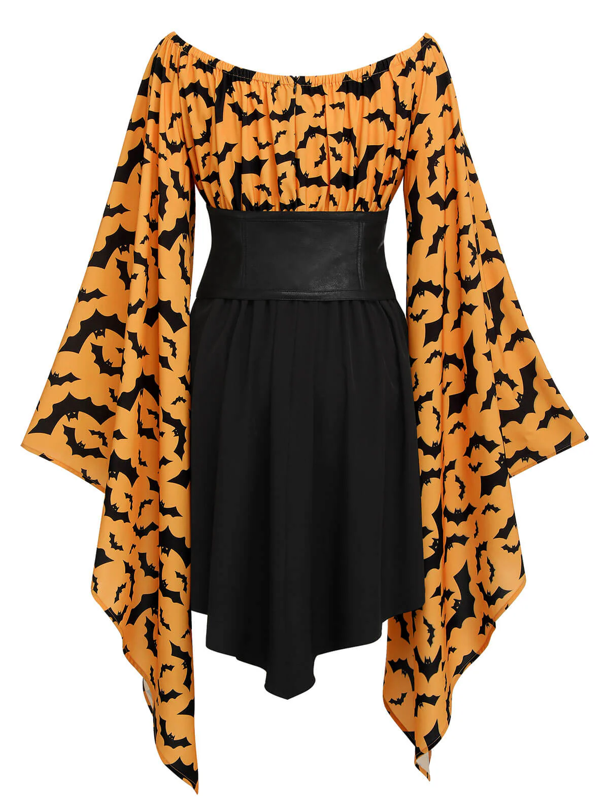 Halloween Gothic Bat Empire Waist Dress - Image 2