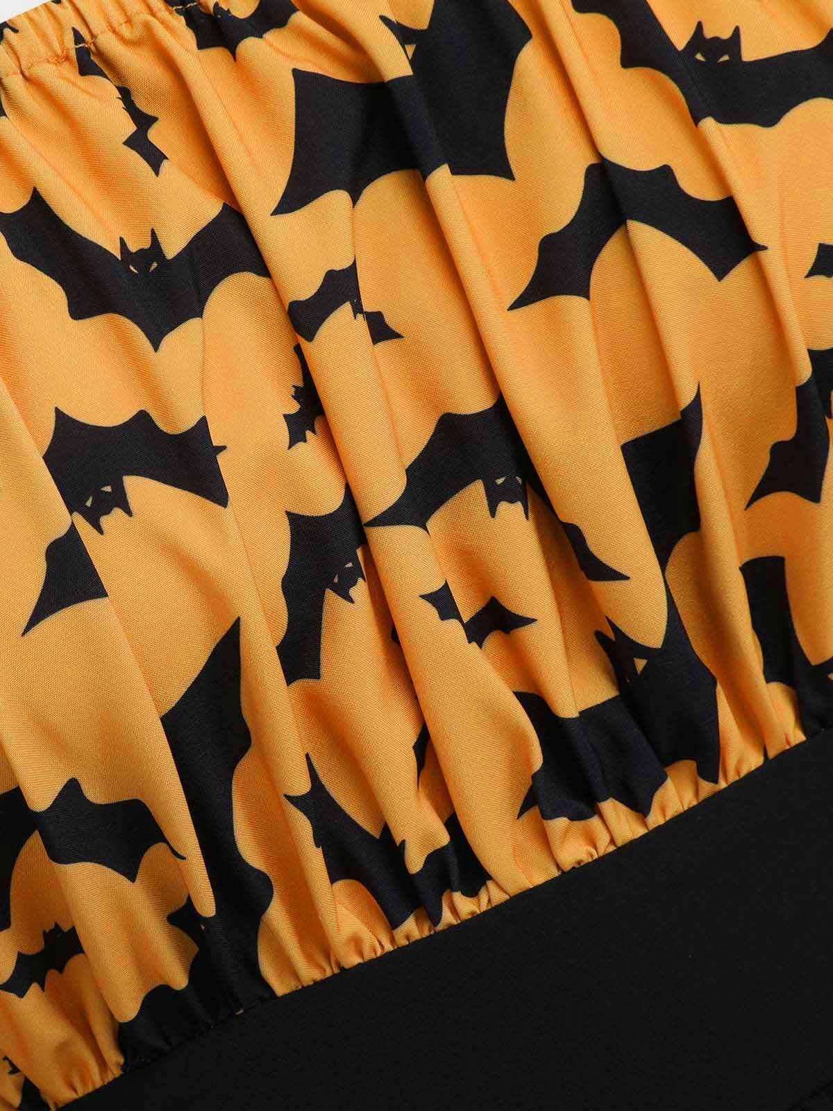 Halloween Gothic Bat Empire Waist Dress - Image 7