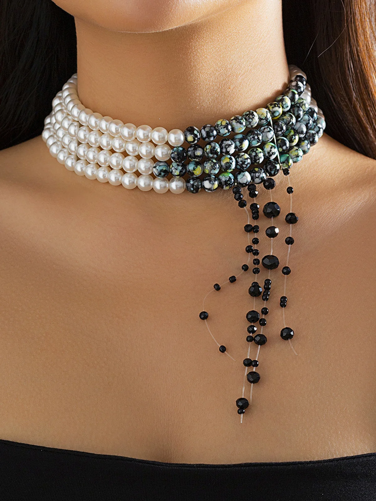 Halloween Gothic Blood Drop Tassel Necklace - Image 5