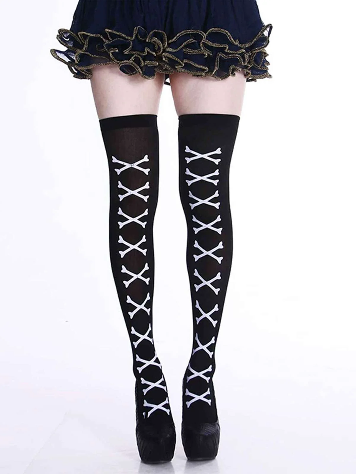 Halloween Gothic Blood Over-Knee Stocking - Image 4