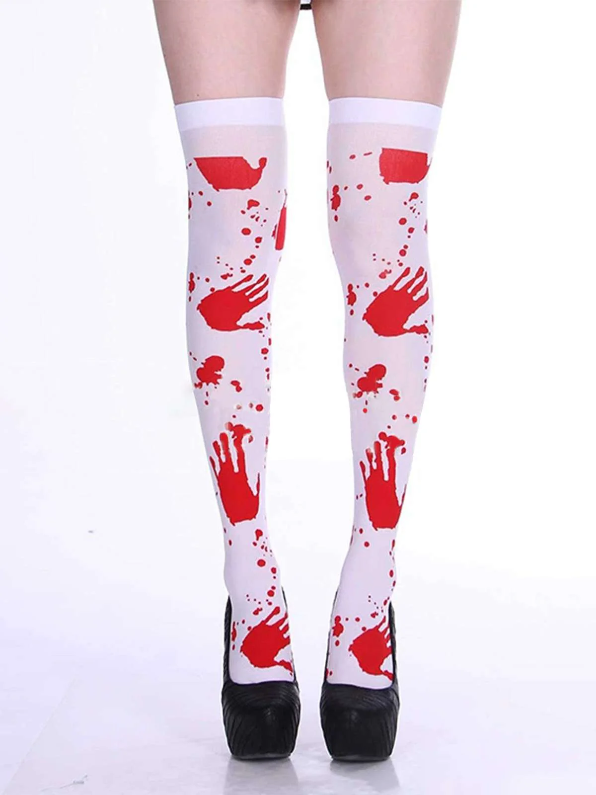 Halloween Gothic Blood Over-Knee Stocking - Image 5