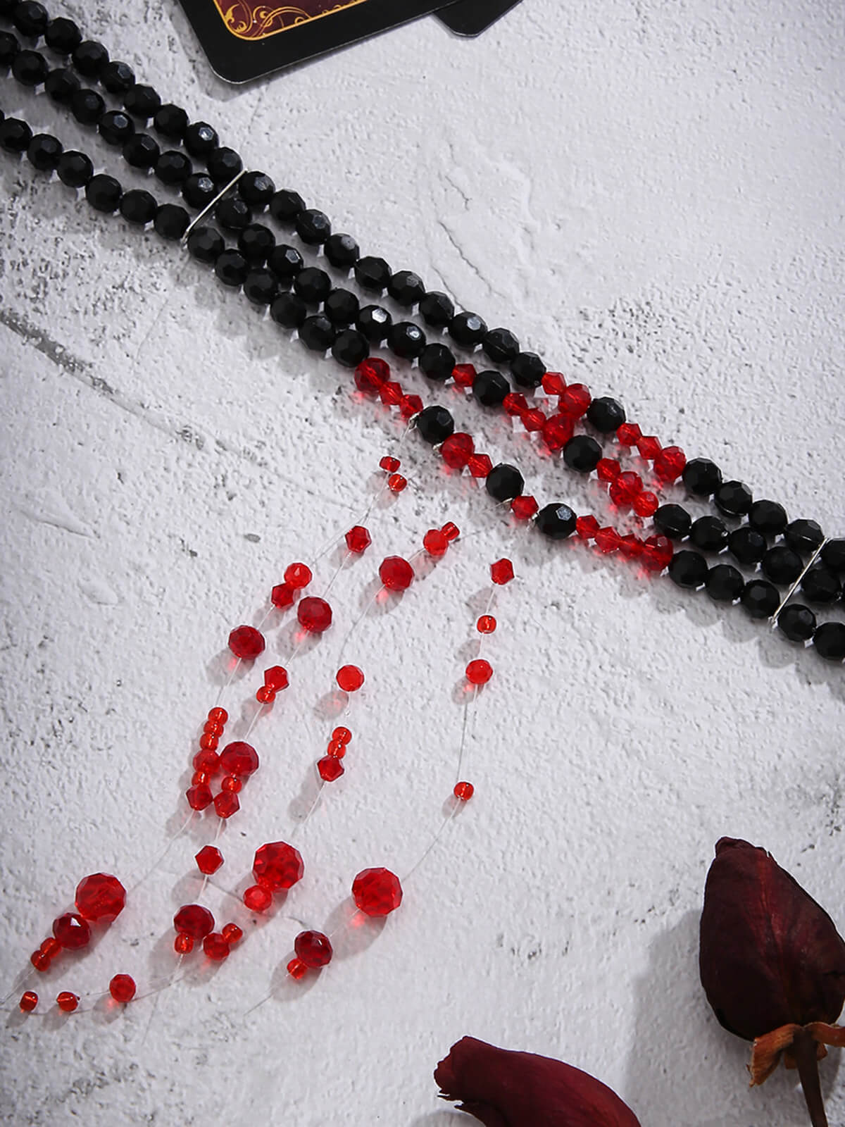 Halloween Gothic Crystal Blood Drop Necklace - Image 2