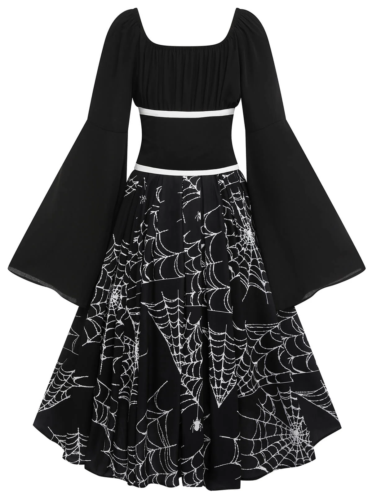 Halloween Gothic Spider Web Swing Dress - Image 4