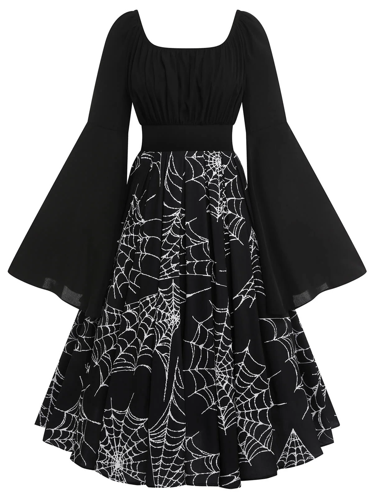Halloween Gothic Spider Web Swing Dress - Image 5