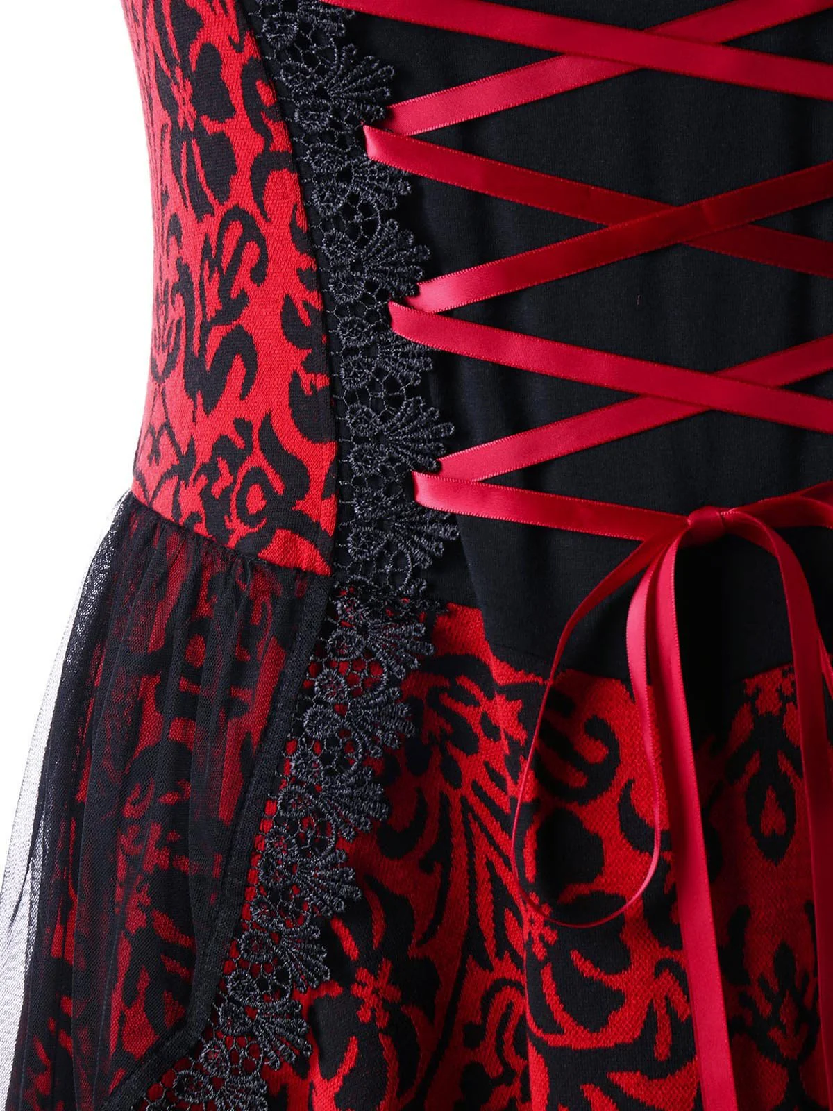Halloween Gothic Lace Steampunk Dress - Image 4