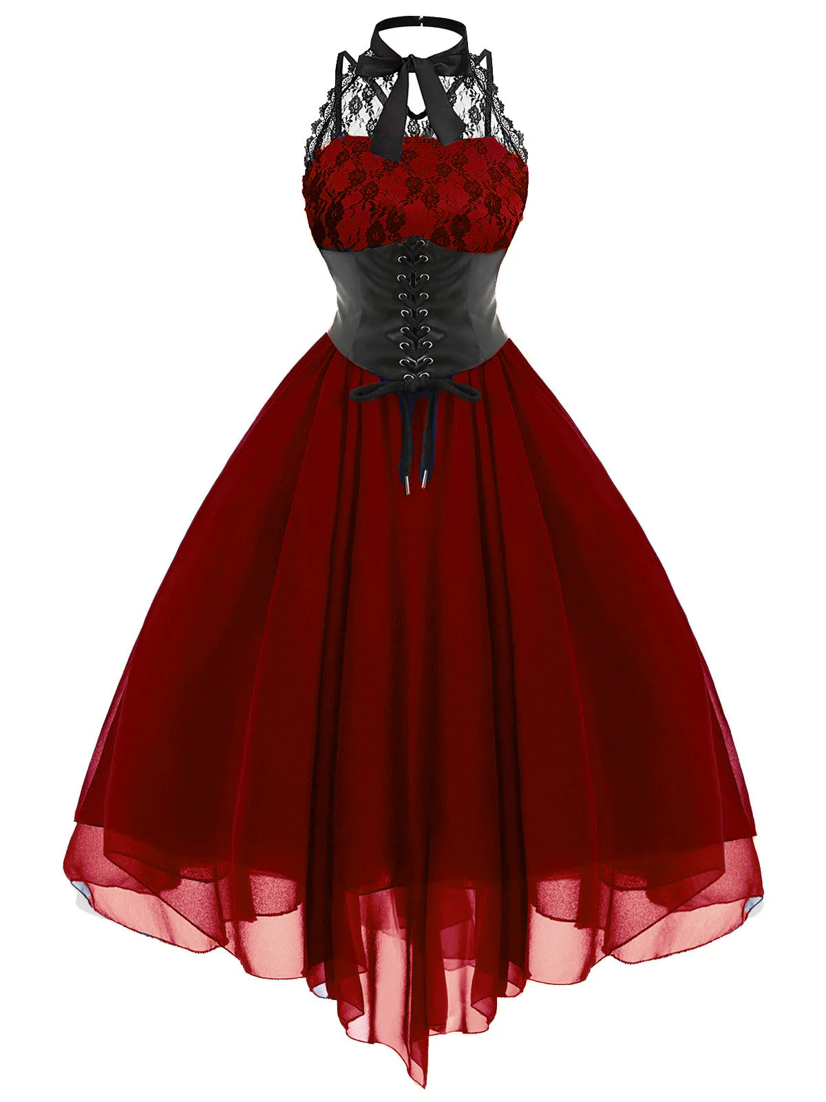 Halloween Gothic Steampunk Lace Dress - Image 6