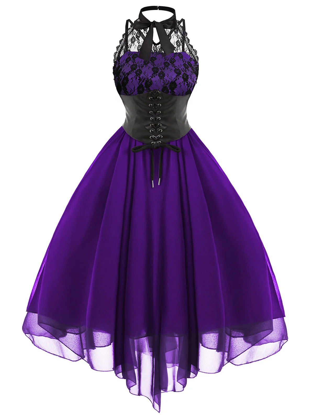 Halloween Gothic Steampunk Lace Dress - Image 7