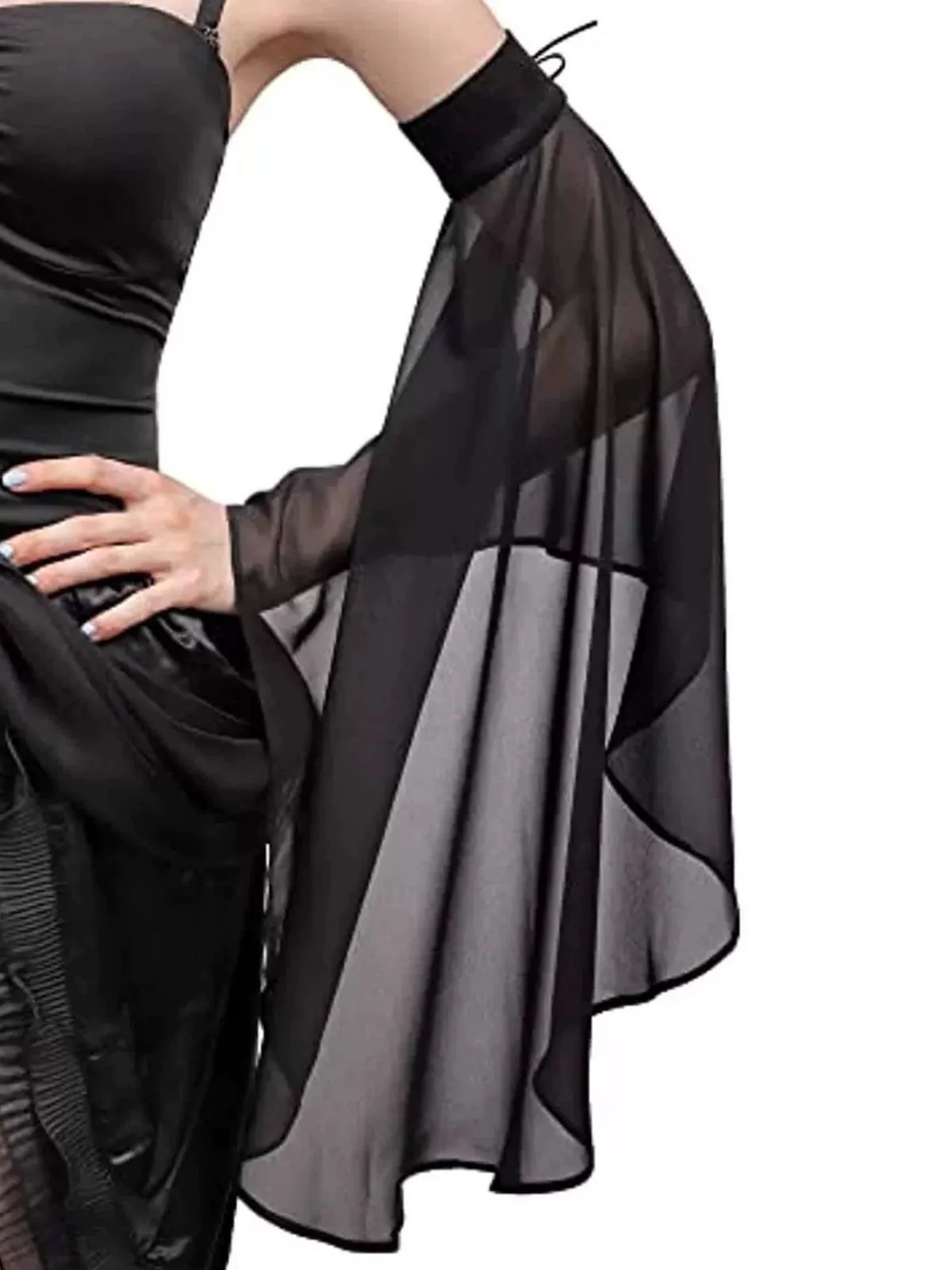 Halloween Gothic Style Mesh Arm Sleeves - Image 3