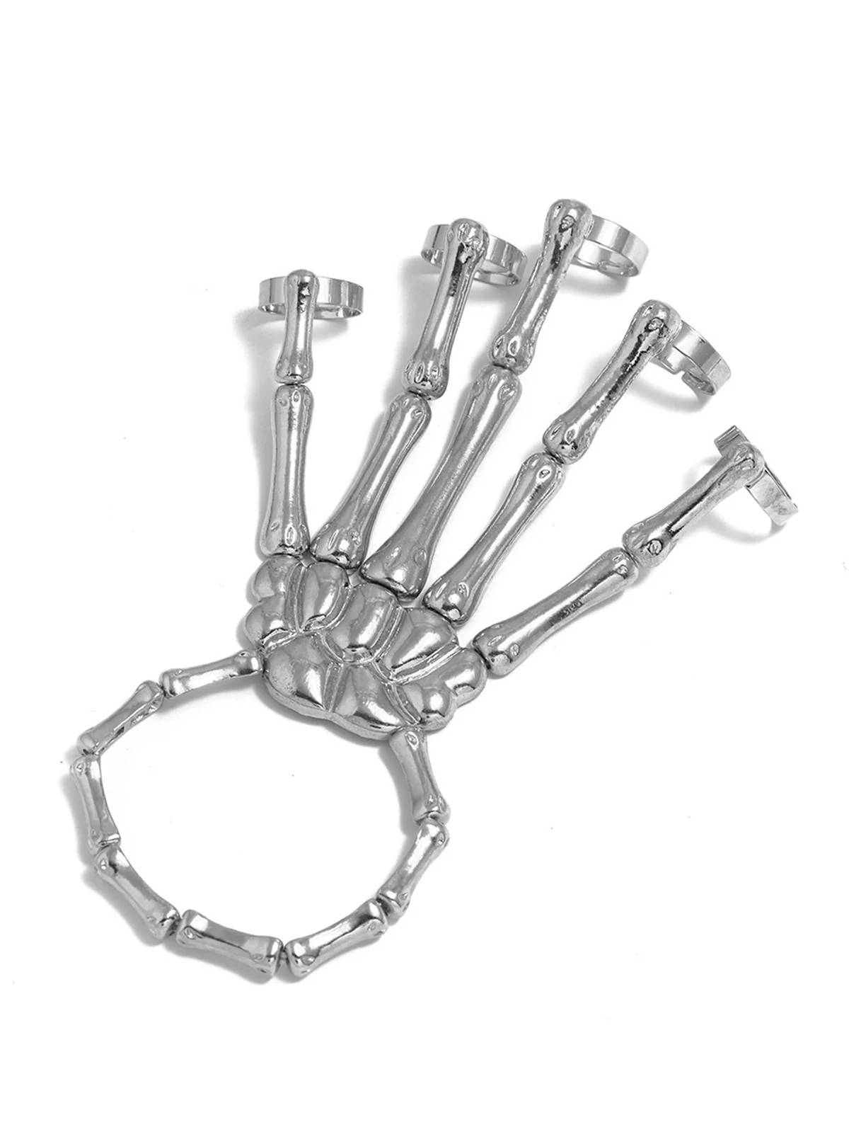 Halloween Punk Skull Ring Bracelet - Image 2
