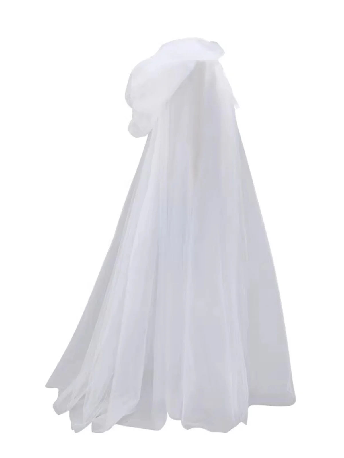 Halloween Retro Gothic Tulle Hooded Cape Cloak - Image 3