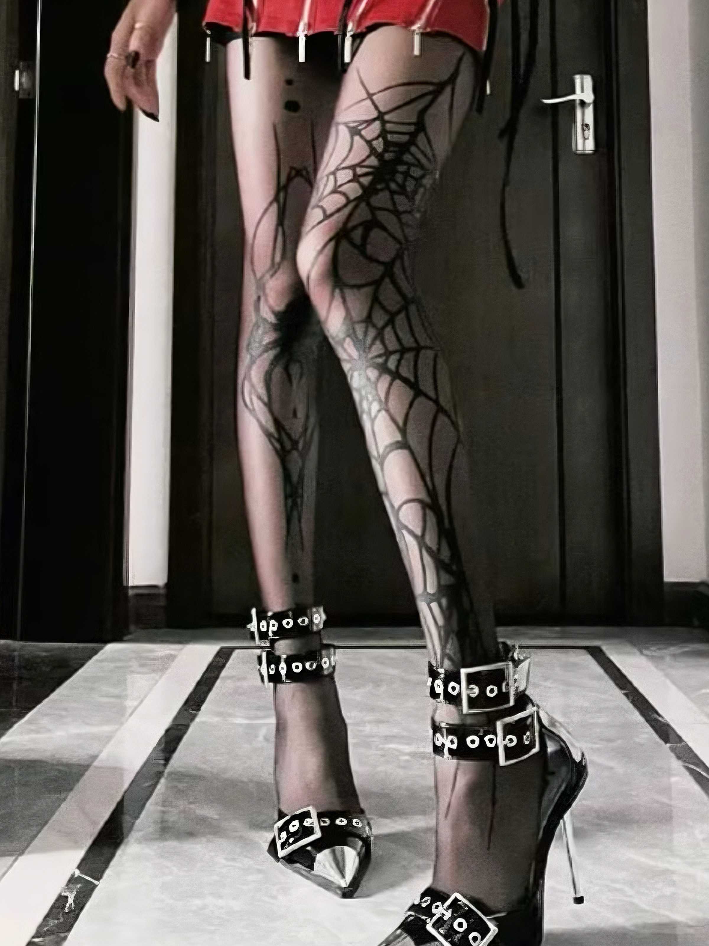 Halloween Spider Web Gothic Stockings - Image 2