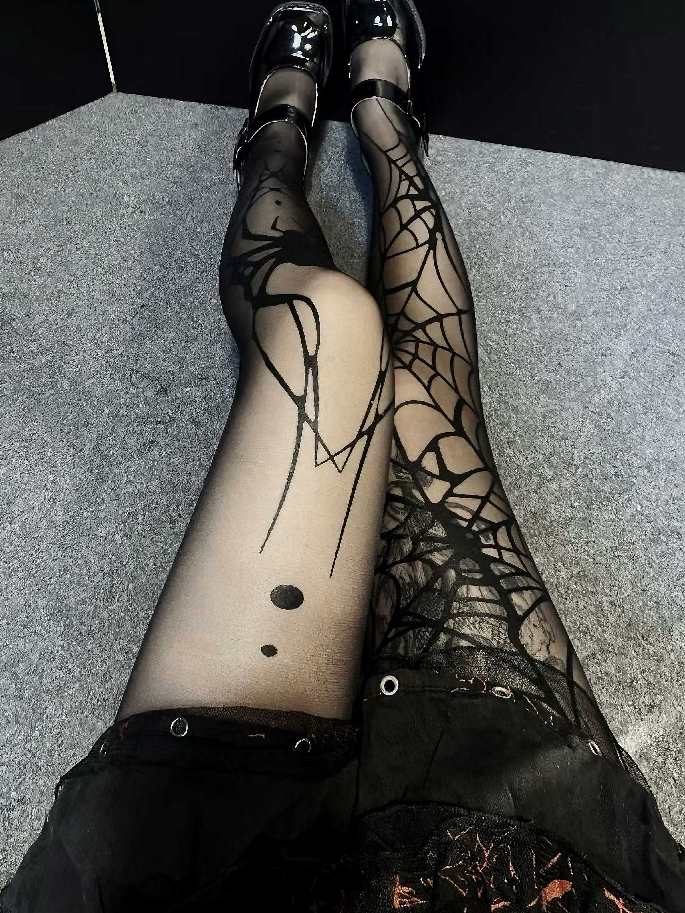 Halloween Spider Web Gothic Stockings - Image 4