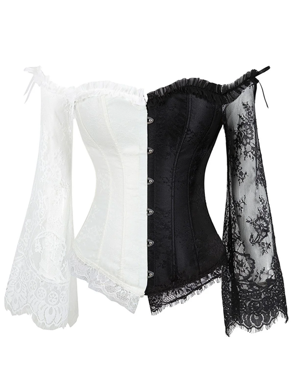 Halloween Steampunk Lace Patchwork Corset - Image 10