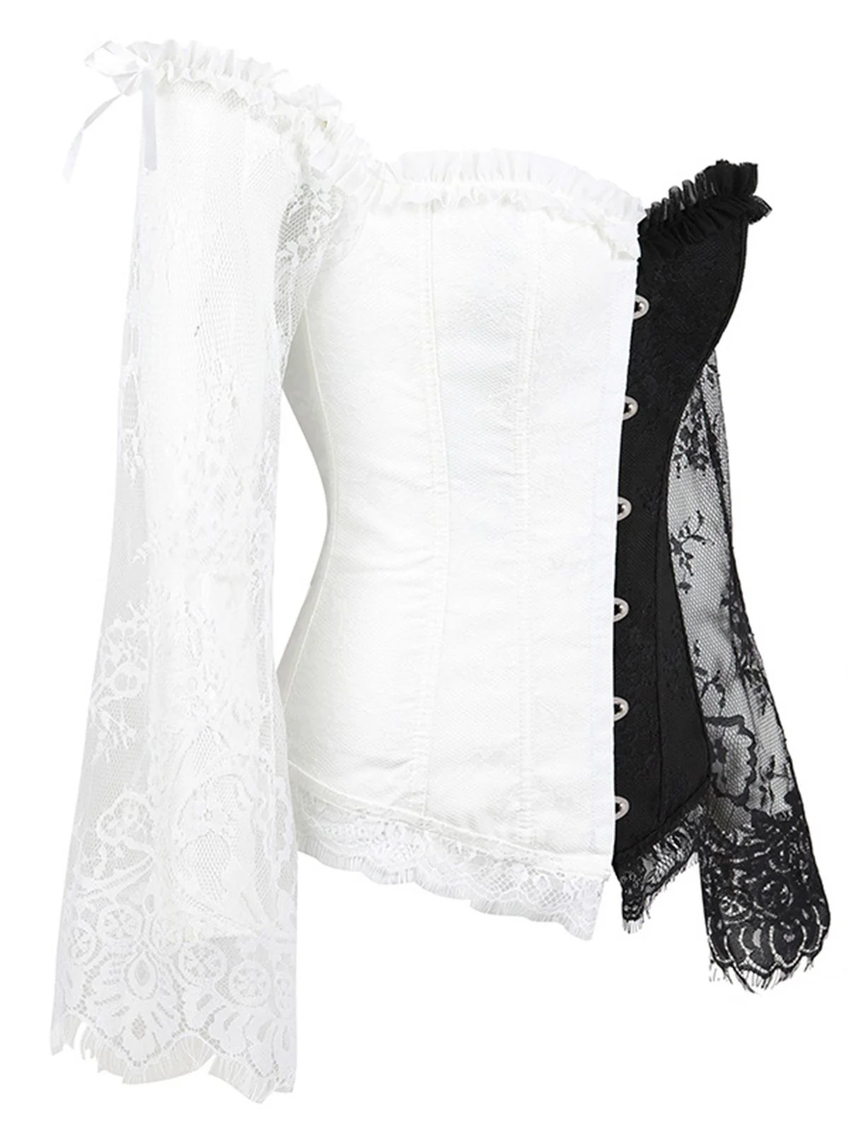 Halloween Steampunk Lace Patchwork Corset - Image 11