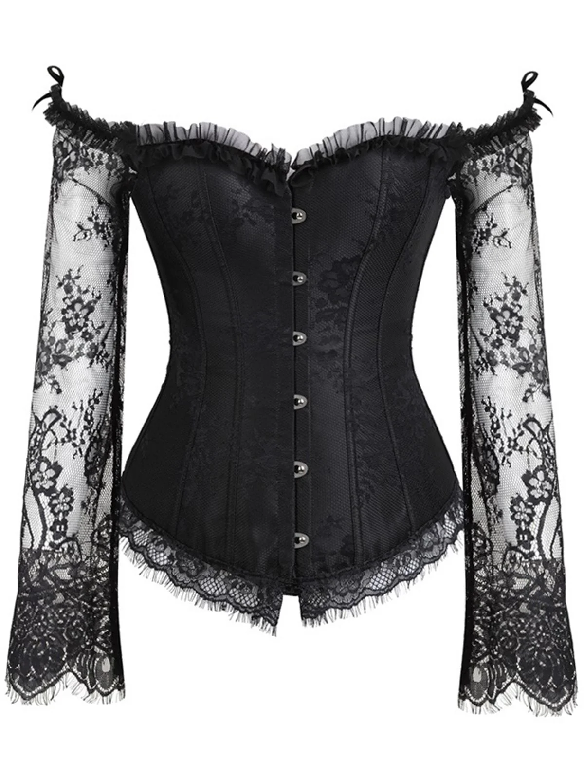Halloween Steampunk Lace Patchwork Corset - Image 4