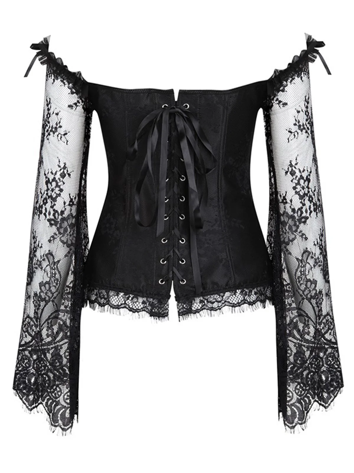 Halloween Steampunk Lace Patchwork Corset - Image 6
